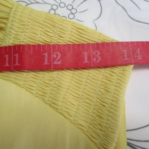 SAM EDELMAN Sleeveless Tiered Blouson Dress-Size 10-Banana NWT - Picture 8 of 14